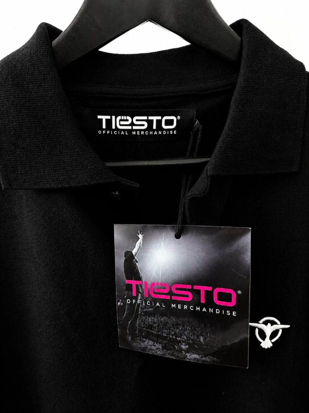 Rare DJ Tiesto Official Black Embroidered Polo Shirt Size XXL NWT